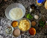 A picture of step 1 of Golden Silk Khandvi.