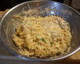 A picture of step 3 of Potato fritters latkes.