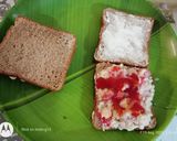 A picture of step 2 of Millet bread sandwich.