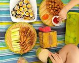 Hình bước làm 2 của món Tôm xiên tre giả nướng BBQ siêu tốc 😃😀😃