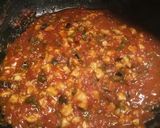 A picture of step 5 of Gnocchetti sardi with black olive and sword fish ragu.