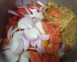 A picture of step 1 of Punjabi yakhni pulao.