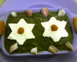 A picture of step 6 of Saibhaji Paneer.