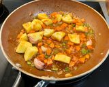A picture of step 3 of Chickpea Stew with Ham and Swiss Chard (Slow Cooker).