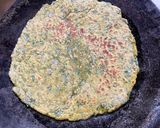 A picture of step 3 of Thepla Quesadillas.