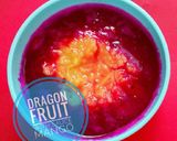 Foto langkah ke 4 dari resep MPASI 10m+ : Dragon Fruit with Sauce Mango.