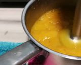 A picture of step 1 of Fried Egg And Ham On Pumpkin Soup.