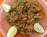 A picture of step 8 of Shimla Mirch Beef Keema.