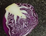 Hình bước làm 1 của món Salad bò, bắp cải tím, xà lách xoăn