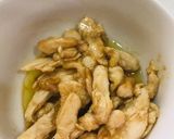 Foto langkah ke 3 dari resep Tumis terong unggu dan daging ayam.