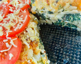 Foto del paso 6 de la receta: TORTILLA DE ESPINACA Y FIDEOS RELLENA CON QUESO 🥘🧀🥘🧀