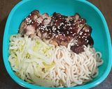 รูปขั้นตอนการทำที่ 10 ของ สปาเก็ตตี้หน้าไก่อบซอสเทอริยากิ - คีโต - หม้ออบลมร้อน เมนูข้าวกล่อง