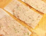 Hình bước làm 2 của món Củ cải trắng cuộn tôm,thịt hấp chấm xì dầu
