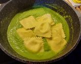 A picture of step 4 of Ravioli with Goat Ricotta and Pea Cream.