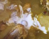 A picture of step 10 of Malabar Kozhi Pidi (rice dumplings in soupy chicken curry).