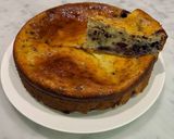 A picture of step 5 of Ricotta and Yogurt Cake with Chocolate and Blueberries.