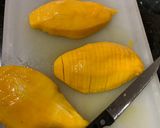 A picture of step 5 of Mango Sticky Rice with Rose-Shaped Mango Slices.