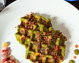 हैल्दी ग्रीन वॉफल (healthy green waffle recipe in Hindi) रेसिपी चरण 7 फोटो