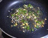 A picture of step 1 of Mysore bhaji dosa.
