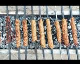 A picture of step 2 of Seekh kababs.