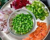 A picture of step 1 of Vegetables Fried Rice.