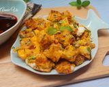 Hình bước làm 2 của món Bánh bắp chiên trứng kiểu bột chiên