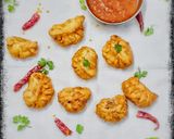 A picture of step 8 of Fry momos.