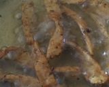 A picture of step 6 of Moong dal twisties.