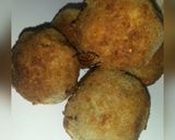 A picture of step 3 of Yam balls.