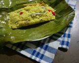 Foto langkah ke 8 dari resep Pepes Mairo "ikan teri basah".