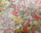 Foto del paso 3 de la receta: Revuelto de picadillo de chorizo con patata y pimiento