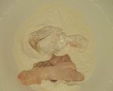 A picture of step 5 of KFC home made chicken#fourweekschallenge #wheatflourecipecontest.