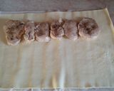 Tésztabundában sült rakott csirkemell #medvehagyma recept fázis 10 fotója