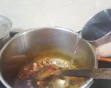 A picture of step 3 of Ringna vatana bateta ni khichdi and kadhi.