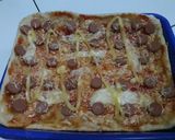 Foto langkah ke 9 dari resep Pizza Sosis Mozarella.