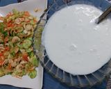 A picture of step 2 of Fruits n vegetables mix yoghurt salad 🥗 😋.