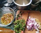 A picture of step 1 of Sprout khichdi.