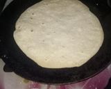 A picture of step 2 of Veg Frankie roll.