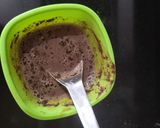 A picture of step 1 of Chocolate Halwa.