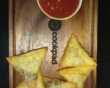 A picture of step 3 of Beef Qeema Samosa.