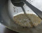 A picture of step 2 of Methi Matar Aloo curry.