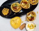A picture of step 5 of Pumpkin carrot katori chaat.