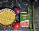 A picture of step 1 of Sambar with moringa.