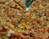 Foto langkah ke 9 dari resep Cheese chicken mushroom foccacia bread pizza.