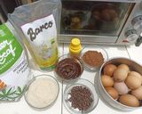 Foto langkah ke 1 dari resep Castella Triple Chocolate Gluten Free.