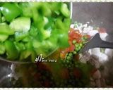 A picture of step 4 of Chicken fried rice with shami kabab.