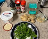 A picture of step 1 of Cilantro Chutney (Dipping sauce)🍵.