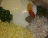 A picture of step 2 of Corn pakoda.