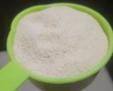 A picture of step 3 of Suji ka halwa.