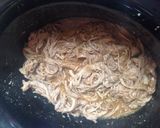 A picture of step 5 of Pulled BBQ pork with Beans and Cheesy Chips 💜.
